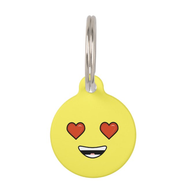 Love Emoji Huisdierpenning (Voorkant)