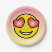 Love Emoji Papieren Bordje (Voorkant)