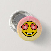 Love Emoji Ronde Button 3,2 Cm (Voorkant /achterkant)