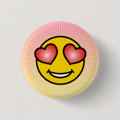 Love Emoji Ronde Button 3,2 Cm (Voorkant)
