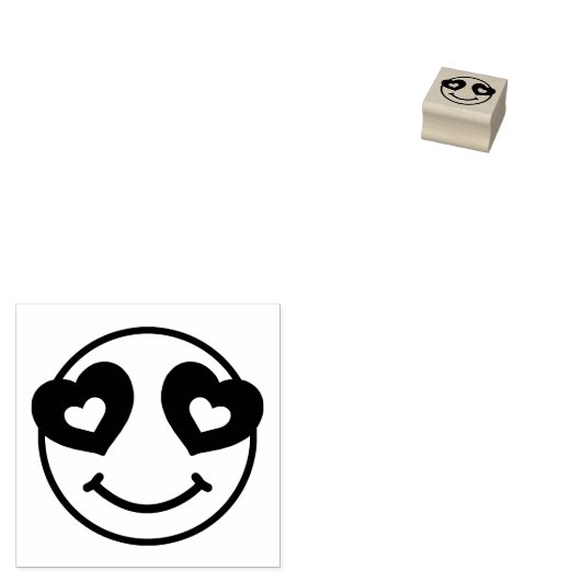 Love Emoji Rubberstempel (Gestempeld)