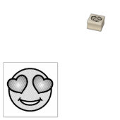 Love Emoji Rubberstempel (Gestempeld)