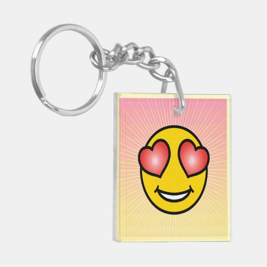 Love Emoji Sleutelhanger (Voorkant Links)