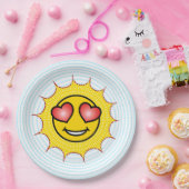 Love Emoji Sun Papieren Bordje (Feest)