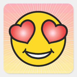 Love Emoji Vierkante Sticker