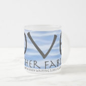 LOVE EN ANDERE VLOEIEN MATGLAS KOFFIEMOK (Voorkant rechts)