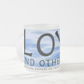 LOVE EN ANDERE VLOEIEN MATGLAS KOFFIEMOK (Voorkant links)