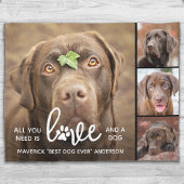 LOVE en een DOG Persoonlijk Hondenliefhebber fotoc Fleece Deken