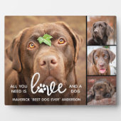 LOVE en een DOG Persoonlijk Hondenliefhebber fotoc Fotoplaat (Voorkant)