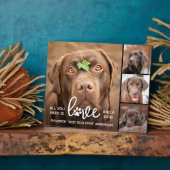 LOVE en een DOG Persoonlijk Hondenliefhebber fotoc Fotoplaat (Zijkant)
