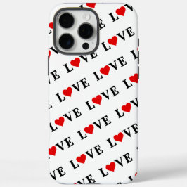 LOVE en hart iPhone 16 Pro Max Hoesje