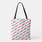 LOVE en Heart Modern Elegant Tote Bag (Achterkant)