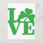LOVE en Shamrocks Briefkaart (Voorkant)