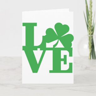 LOVE en Shamrocks Kaart