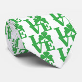 LOVE en Shamrocks Stropdas (Opgerold)