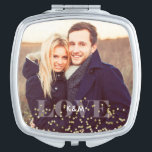 "Love" en Sparkles Photo Handtas Spiegeltje<br><div class="desc">Elegant en eenvoudig gepersonaliseerd fotoontwerp,  perfect voor moederdag,  als bruiloft of verjaardagscadeau,  afstuderen cadeau,  enz.</div>