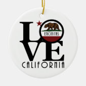 LOVE Encinitas Californië Keramisch Ornament (Voorkant)