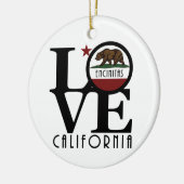 LOVE Encinitas Californië Keramisch Ornament (Links)