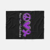 Love End Overdosis Paarse lint Overdosis Awareness Fleece Deken (Voorkant (Horizontaal))