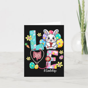 Love Endo Leven Endo Verpleegster Konijn Stethosco Kaart