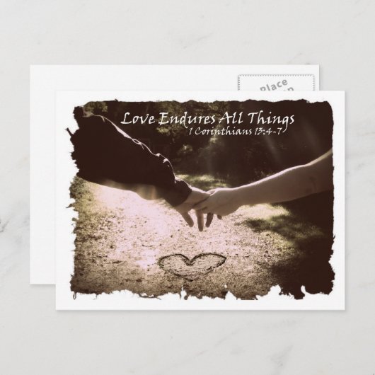 Love Endures Briefkaart (Voorkant / Achterkant)