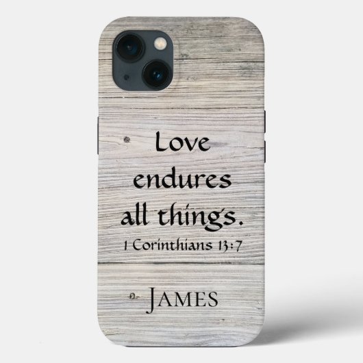 love endures monogram wood iPhone case (Achterkant)