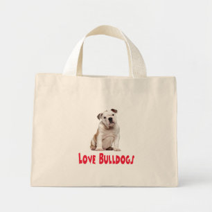 Love Engelse Bulldog Puppy Hond Tote Tas