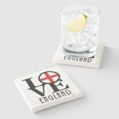 LOVE England Stenen Onderzetter (Zijkant)