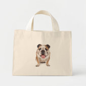 Love English Bulldog Puppy Dog Canvas tas (Voorkant)