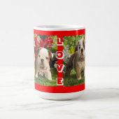 Love English Bulldog Puppy Dog Coffee Cup Mok (Center)
