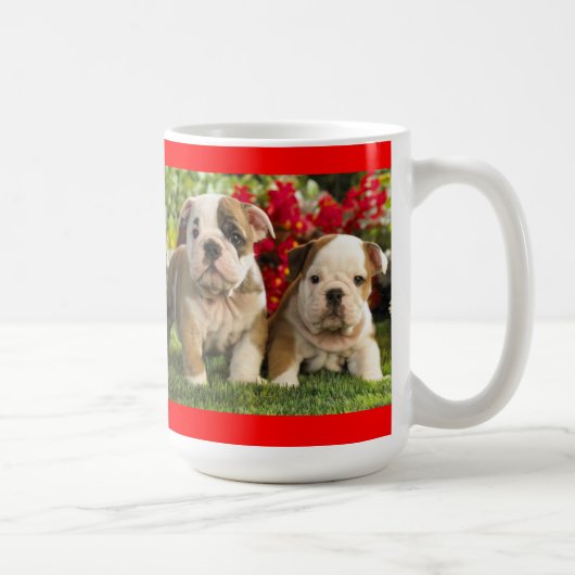Love English Bulldog Puppy Dog Coffee Cup Mok (Rechts)