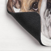 Love English Bulldog Waterverf Painting Mousepad Muismat (Hoek)