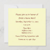 Love Entwined Hearts Bridal Shower Uitnodiging (Achterkant)