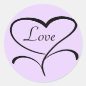Love Envelope Seals Ronde Sticker (Voorkant)