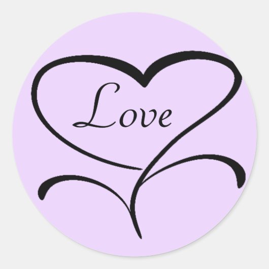 Love Envelope Seals Ronde Sticker (Voorkant)