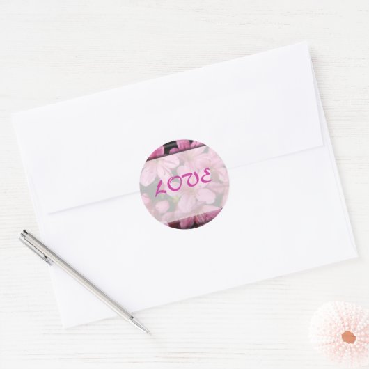 Love Envelope Seals Ronde Sticker (Envelop)