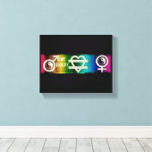 Love Equality Canvas Afdruk (Insitu (Houten vloer))