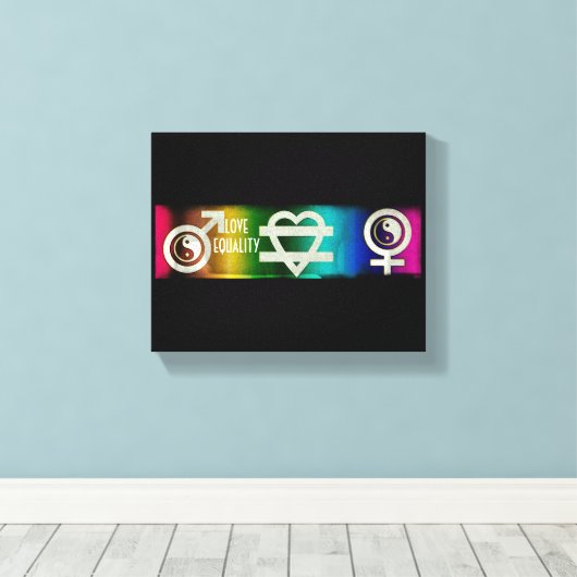 Love Equality Canvas Afdruk (Insitu (Houten vloer))