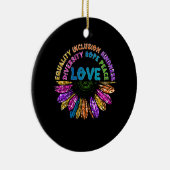 LOVE Equality Inclusion Diversity Hope Peace Keramisch Ornament (Rechts)