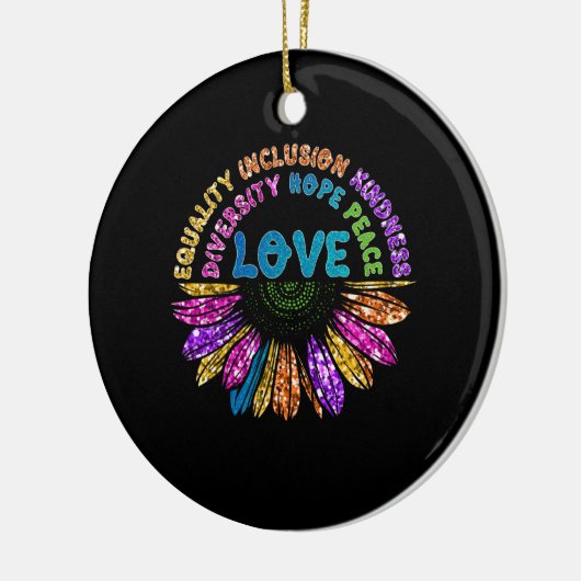 LOVE Equality Inclusion Diversity Hope Peace Keramisch Ornament (Links)