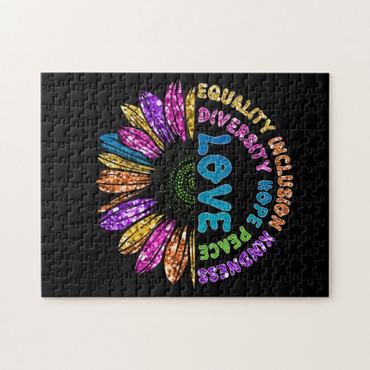 LOVE Equality Inclusion Diversity Hope Peace Legpuzzel (Horizontaal)