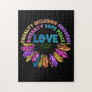 LOVE Equality Inclusion Diversity Hope Peace Legpuzzel