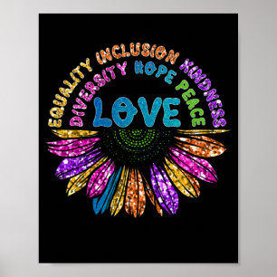 LOVE Equality Inclusion Diversity Hope Peace Poster