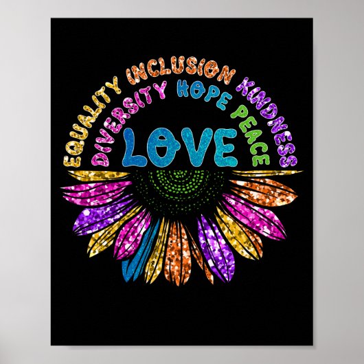 LOVE Equality Inclusion Diversity Hope Peace Poster (Voorkant)
