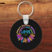 LOVE Equality Inclusion Diversity Hope Peace Sleutelhanger (Voorkant)