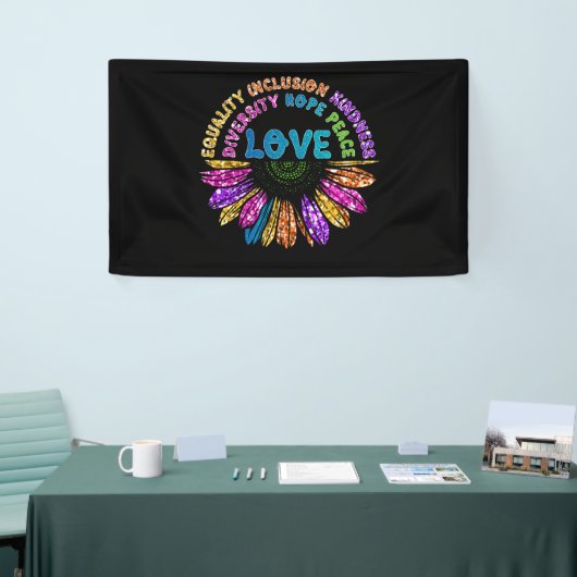 LOVE Equality Inclusion Diversity Hope Peace Spandoek (Beurs)