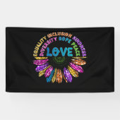 LOVE Equality Inclusion Diversity Hope Peace Spandoek (Horizontaal)