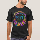 LOVE Equality Inclusion Diversity Hope Peace T-shirt (Voorkant)