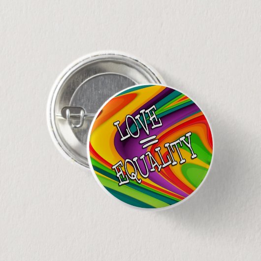 Love = Equality, knop Ronde Button 3,2 Cm (Voorkant /achterkant)