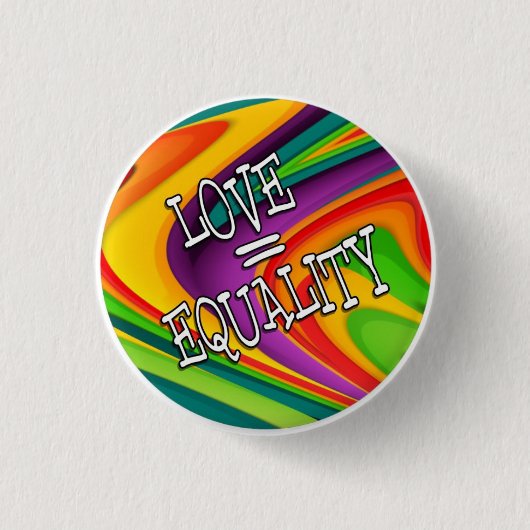 Love = Equality, knop Ronde Button 3,2 Cm (Voorkant)